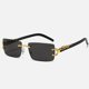 thumbnail image 3 of Typpkmm Fashion Rectangular Sunglasses Men Women Cheetah Brand Designer Rimless Cool Vacation Sun Glasses, 3 of 7