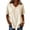 A97-Beige, variant on Women Short Sleeve V Neck Linen Cotton Tee Asymmetrical Wrap Blouse Button Side Tie Casual Tunic Tops