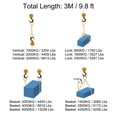thumbnail image 6 of Uxcell 2" x 10 FT Lift Strap 2 Ply 4409lbs Capacity Webbing Lifting Moving Straps for Rigging Hoisting, 4 Pack Green, 6 of 6
