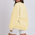 thumbnail image 4 of Resicozy Oversized Sweatshirt for Women Crewneck Long Sleeve Pullover Hoodies Tops Fall Fashion Clothes Khaki M, 4 of 6