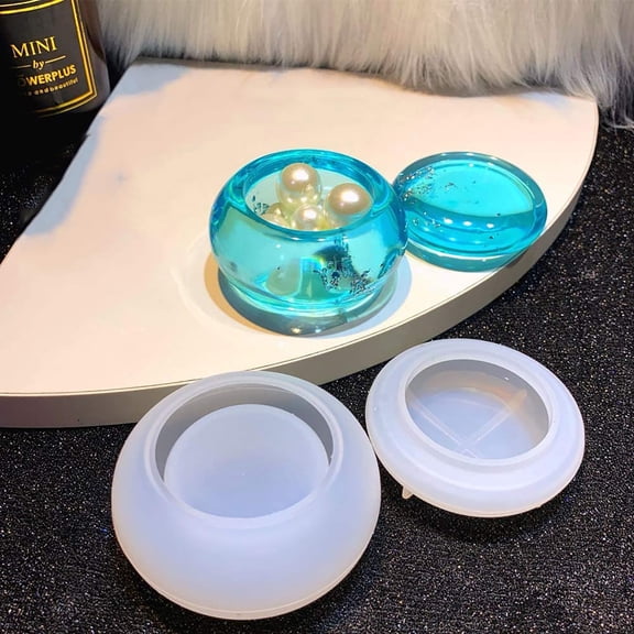 Clearance Under $1.39! 1PC Silicone Jar Mold, Epoxy Resin Casting Mould for Jewelry Storage & Home Decor, Silica Gel, for DIY Crafts & Gifts, (2.6in, Clear)