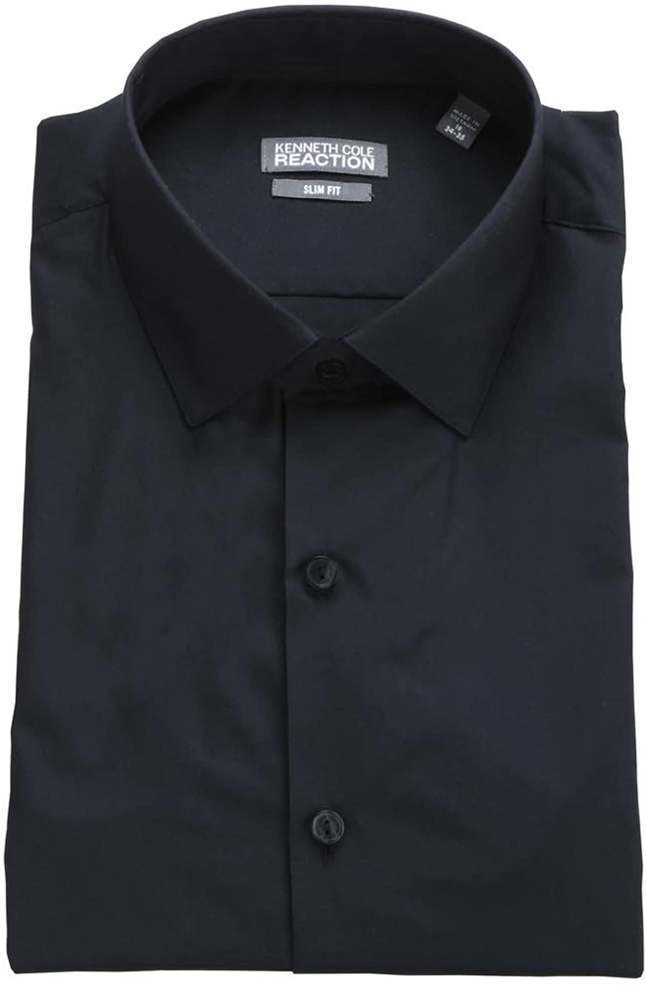 Cole Reaction Mens Chambray Slim Fit Solid Spread Collar Dress