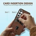 thumbnail image 4 of ELEHOLD Wallet Case for Samsung Galaxy S23,Elegant Leather Case with 2 Card Slots, Slim and Stylish Design Cover for Samsung Galaxy S23,Brown, 4 of 8