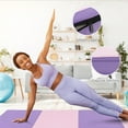 thumbnail image 2 of Gymax Tapis de Gymnastique Pliant 8 Pieds x 4 Pieds x 2 Pieds' en Cuir PU pour Yoga Rose, 2 of 8