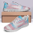 thumbnail image 4 of Transgender Pride Flag Art Shoes for Men Women Running Sneakers Breathable Casual Sport Tennis Shoes Gift for Him Her White Size 4.5, 4 of 5