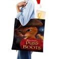 thumbnail image 4 of Puss in Boots Bolso de tela con estampado de lienzo para mujer, bolsa de compras reutilizable y estética, con cremallera interior, regalo para mujer,40*40cm., 4 of 6