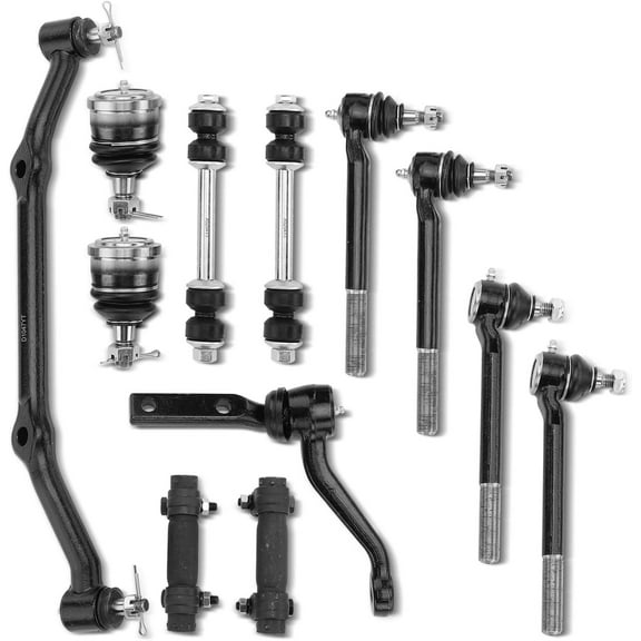 A-Premium 12Pcs Front Suspension Kit, Lower Ball Joint Inner Outer Tie Rod End Sway Bar Links Idler Arm, Compatible with Chevrolet Blazer 96-05, S10 96-03, GMC Jimmy 96-01, Sonoma 96-03, RWD