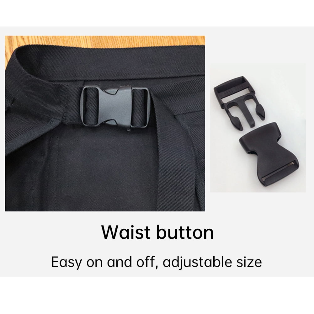 HUONA Half Apron Skirt Apron Canvas Apron Pocket Beauty Half length Apron Artisan Electrician Apron Wear Resistant Buckle Apron Dirty Proof Industrial Garden Tools Storage Beige