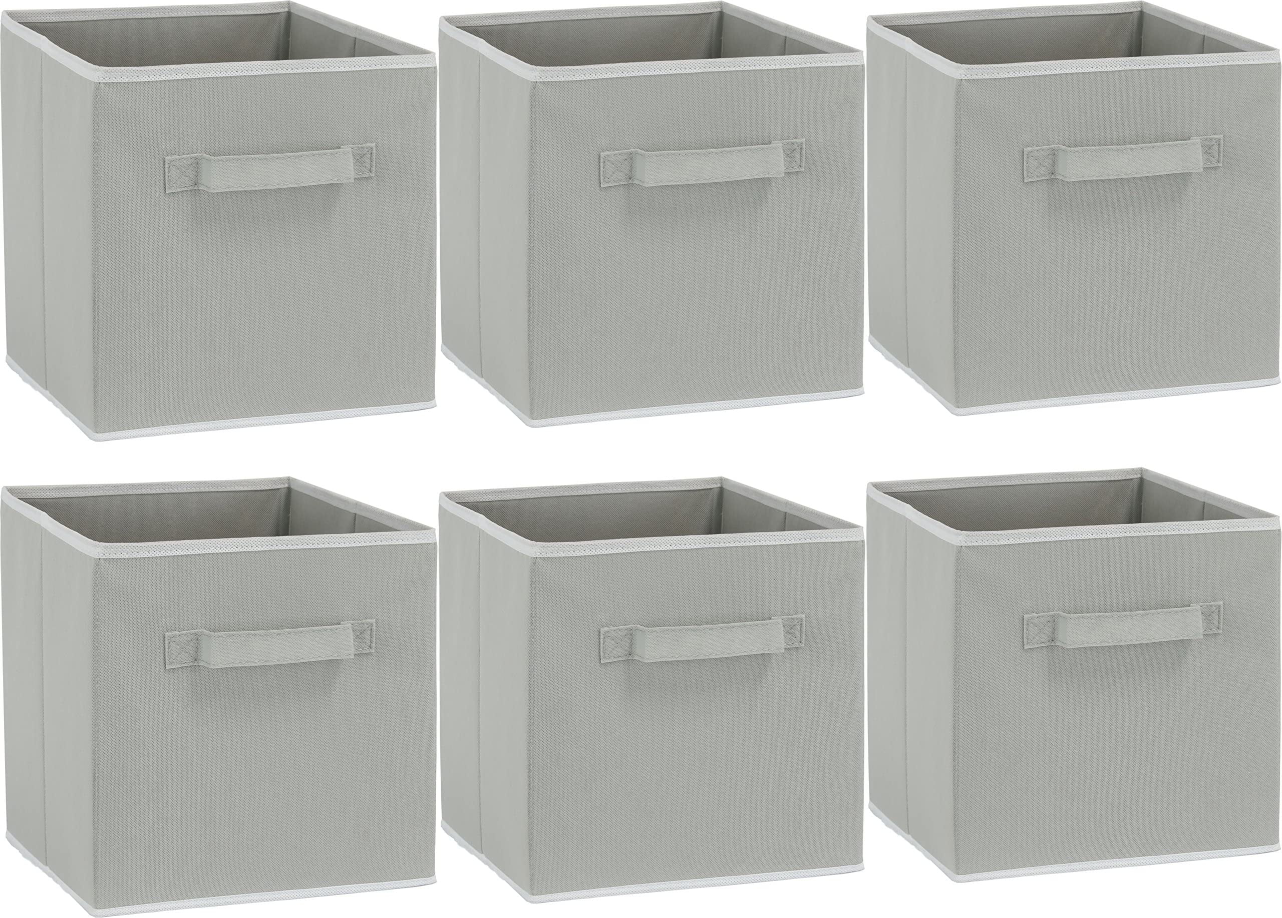 5 Five Simply Smart storage box set 6 pcs, cardboard, metal, gray