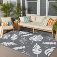 thumbnail image 6 of MeyJey 6'x9' Outdoor Rug, Patio Rug Waterproof RV Outdoor Rug Camping Rugs Reversible Plastic Mat for Camping, Balcony Apartment, Patio, Porch, Picnic, Beach, Gray, 6 of 9