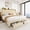 Beige, variant on SHA CERLIN Velvet Full Size Bed Frame with Vertical Channel Tufted Wingback Headboard & 2 Storage Drawers/2-Tier Shelves with LED Lights & Charging Station/Noise-Free/No Box Spring Needed/White