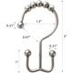 thumbnail image 5 of Ganchos para cortina de ducha, anillos de metal resistentes a la oxidación, ganchos de ducha deslizantes dobles para baño, cortinas de barra de ducha, juego de ganchos de 12 piezas - Níquel, 5 of 5