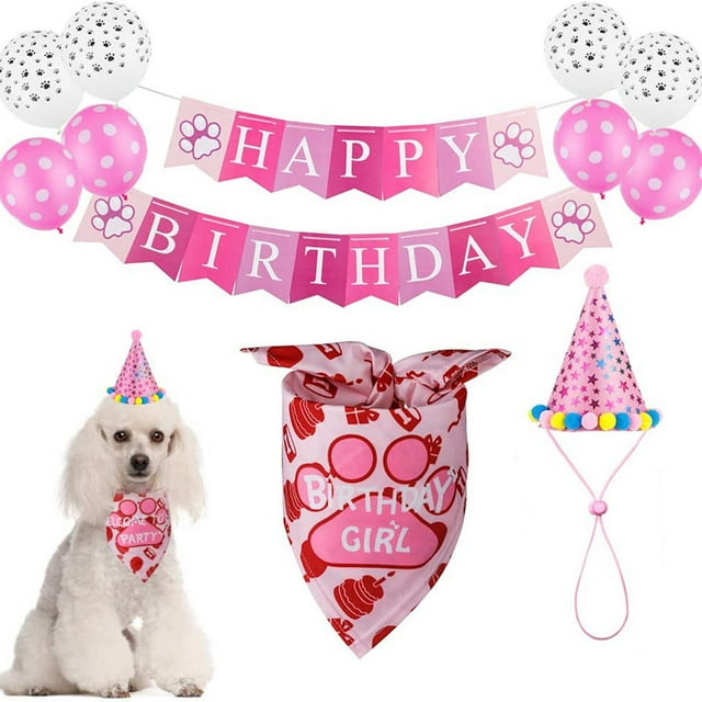 Kit de globos de decoración de cumpleaños para perros, 21 piezas