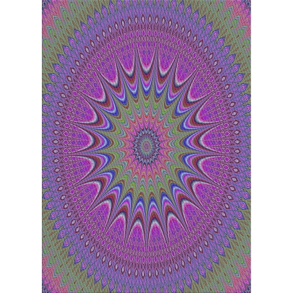 Ahgly Company Machine Washable Indoor Rectangle Transitional Lavender Purple Area Rugs, 4' x 6'