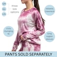 thumbnail image 2 of Hello Mello Dyes The Limit Lounge Long Sleeve Pajama Top, Orchid Medium/Large (Women's), 2 of 8