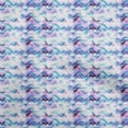 thumbnail image 1 of oneOone Viscose Jersey Blue2 Fabric Abstract Zigzag Craft Projects Decor Fabric Printed By The Yard 60 Inch Wide, 1 of 4