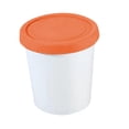 thumbnail image 3 of Vaso de pinta para helado, recipientes para guardar helado, recipiente para postres, transparente para congelador naranja, 3 of 9