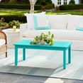 thumbnail image 3 of LUE BONA 42''L Patio Coffee Table,HDPS Rectangle Outdoor Coffee Table,Aruba Blue, 3 of 8