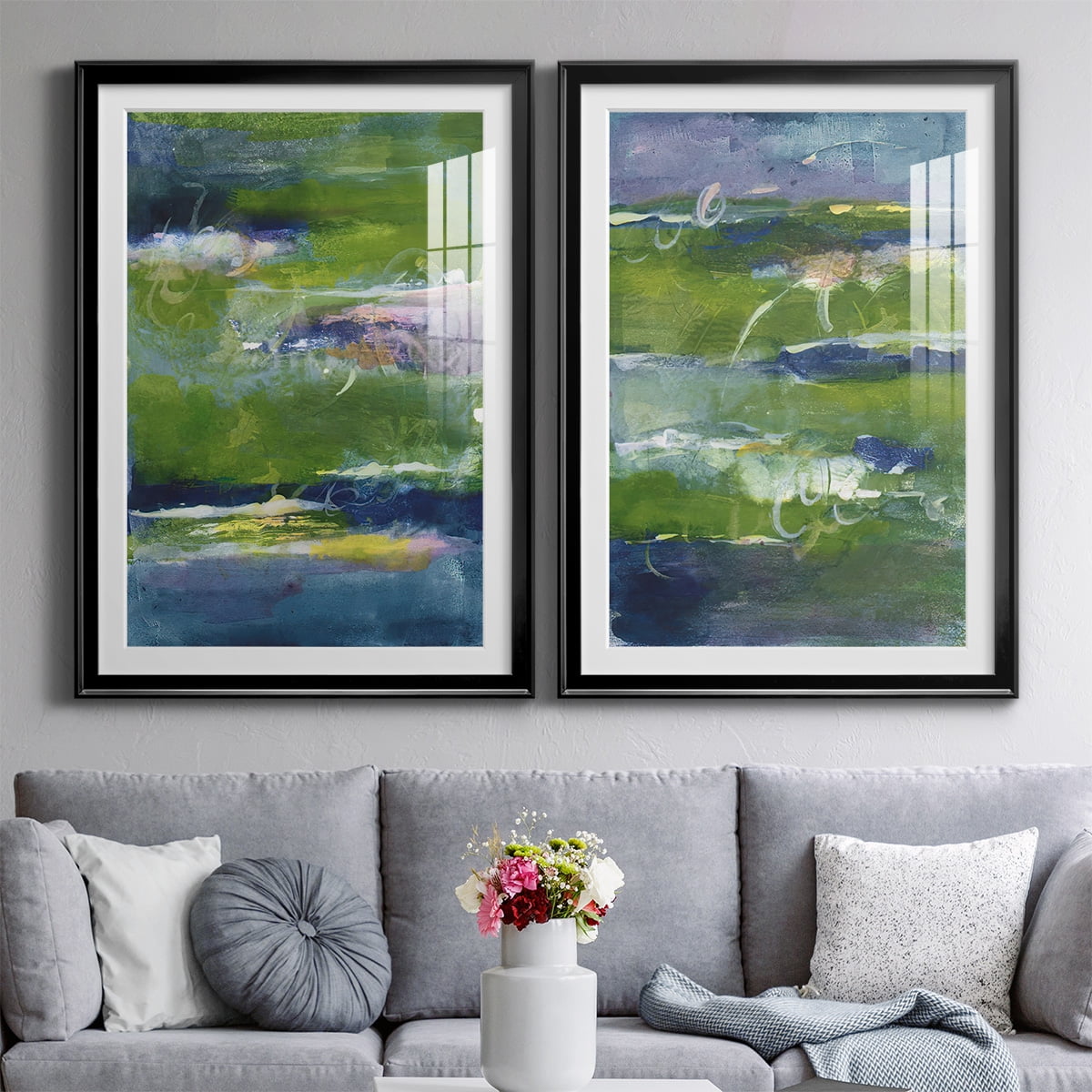 Wexford Home Bales of Color I Premium Framed Print, 26.5" x 36.5" - Ready to Hang, Black (Set of 2)