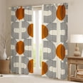 thumbnail image 2 of Castle Fairy Retro Geometric Pattern Black Out Curtains for Adults, Abstract Art Curtains Pack of 2 (42x63 Each) for Bedroom, Orange Beige, 2 of 6