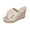 Beige, variant on Beige Casual Womens Wedge Sandals Bow Woven Straw Spring Summer Shoes Ladies Outdoor Comfortable Sweet