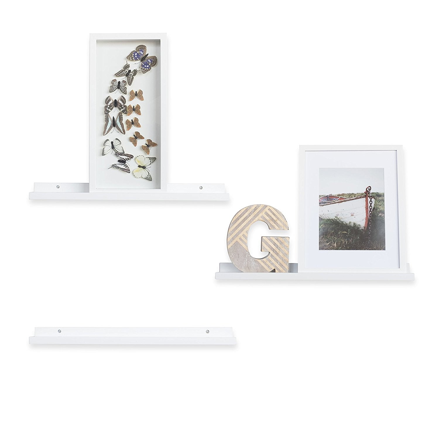 Kepooman 22 Inch Floating Shelves for Wall, Wood Display Ledge for Home