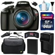 Canon EOS Rebel T3 1100D DSLR Digital Camera w/ 18-55mm Lens (64GB Value Bundle)