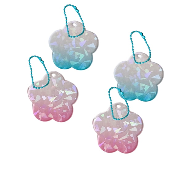 Injueey 4 Uds. Llavero de doble cara, soporte transparente con forma de corazón, accesorio para llaves, regalo de cumpleaños, 5x4,1x1 cm, 3 Type1 NO1