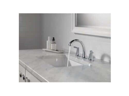 Delta Casara 8 in. Widespread Double Handle Bathroom Faucet in Polished Chrome