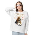 thumbnail image 2 of Hello Fall Basset Hound Enjoys Warm Campfire Autumn Night Bright Moon Sweatshirt Unisex Merch Bassets Dog Breed Lovers Gifts Idea - 01008, 2 of 6