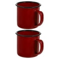 thumbnail image 3 of Troglfold Milk Cup Camping Mug Coffee Cup: 2pcs Enamel Campfire Tea Cups for Hiking Red,2.56"X2.56"X2.36", 3 of 10