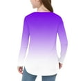 thumbnail image 5 of Favoffer Girls Long Sleeve T Shirts Round Neck Curve Hem Side Slit Basic Casual Loose Tunic Soft Tops 3-12Y, 5 of 7