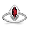 thumbnail image 1 of 14k White Gold Marquise Garnet Ring, 1 of 1