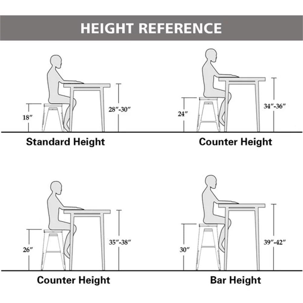 Andeworld 26" Metal Barstools Set of 4 Counter Height Bar Stools with Back (26" Seat Height, Wooden Top Low Back Matte Black)