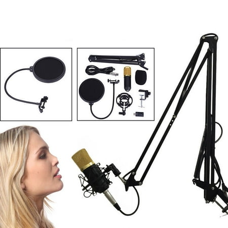 BM800 Studio Recording Kit Blue Dynamic Condenser Microphone Mic +Shock