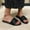 Black, variant on Hoshose New Summer Women Slip on Sandals Solid Color Non Slip Fashion Outwear Light Satin Sandals Comfortable Breathable