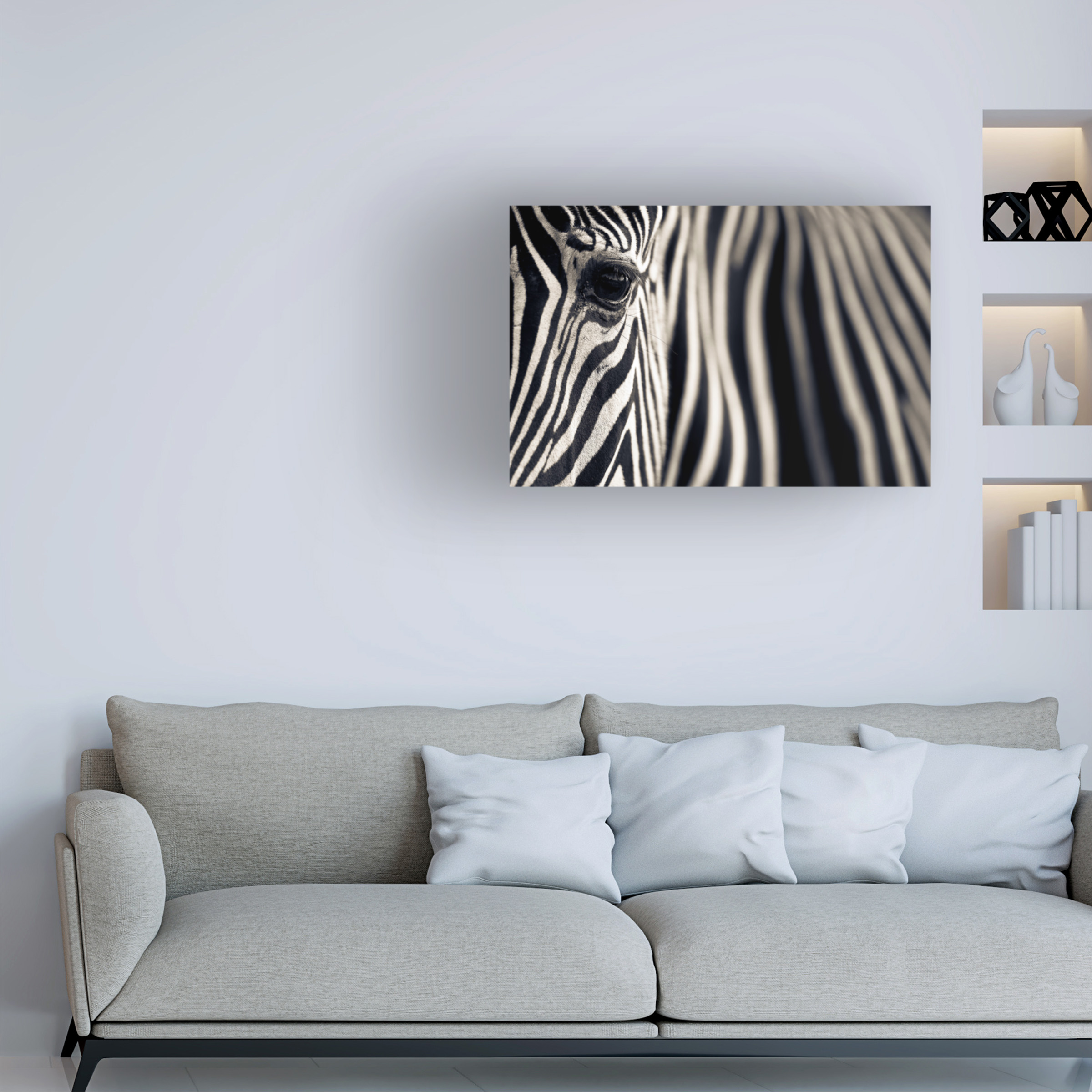 Mario Moreno 'Eye & Stripes' Canvas Art