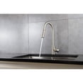 thumbnail image 3 of Lexora Olivi Brass Single-Handle Pull-Down Spray Kitchen Faucet in Brushed Nickel, 3 of 4