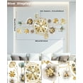 thumbnail image 7 of Wall Clock,Large Wall Clock,Silent Wall Clocks Battery Operated, Metal Ginkgo Leaf Design, Can Be Suspended Vertically or Horizontally,for Living Room, Entryway, Office or Bedroom Decor(33''x14''), 7 of 7