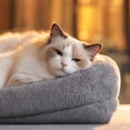 thumbnail image 5 of Dog Bed for Crate Washable Medium Dog Bed 24 Inch Washable Dog Bed Bolster Dog Bed Pad for Dog Crate Soft Plush Comfort Pet Mattress for Medium Dogs Gray, 1 Pack, 5 of 8