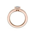 thumbnail image 3 of 1.00 Carat Brilliant Marquise Cut Genuine Diamond Solitaire with Accents Wonderful Ring for Ladies Solid 14K Rose Gold Size 10.5, 3 of 8