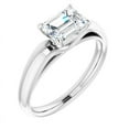 thumbnail image 4 of Ember Jewelry 14K White Gold Plated 1.89 Ct Baguette Cut Moissanite Solitaire Ring for Women's - Dazzling Engagement Wedding Ring for Her - A Perfect Gift for Her - Create Lasting Memories, 4 of 8