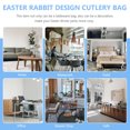thumbnail image 4 of BRIGHTFUFU 8Pcs Spoons And Forks Holder Nonwoven Fabrics Silverware Wraps For Easter Celebration, 4 of 8