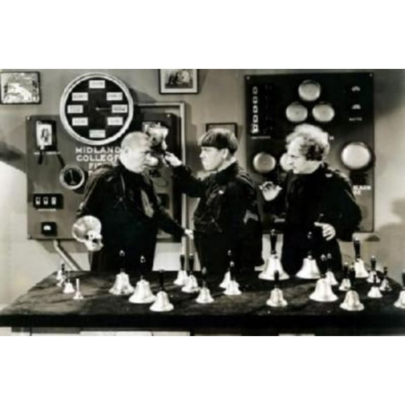 Three Stooges Movie Poster 24Inx36In Art Poster 24x36 Multi-Color Square Adults Best Posters