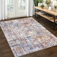 thumbnail image 5 of Haperlare Abstract Area Rug Non Slip Living Room Rug Modern Carpet Stain Resistant Rug Colorful Rug Contemporary Accent Floor Carpet for Bedroom, 4' x 6' Red Blue, 5 of 6