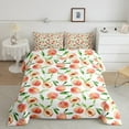 thumbnail image 1 of Erosebridal Teens Peach Bedding Comforter Set, Fruit Print Comforter Sets , Cartoon Reversible Down Comforter, Microfiber Room Decorative, 2 Pieces, 1 of 8