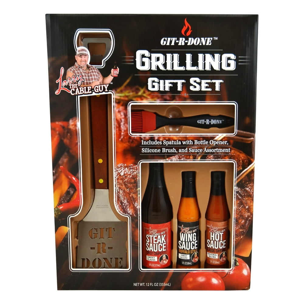 Larry The Cable Guy Grilling Gift Set, Assorted Individual Sauce