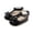 Black, variant on Daznico Shiny Leather First Walking Shoes for Girls with Soft Sole and Bowknot Design,12-18 Months