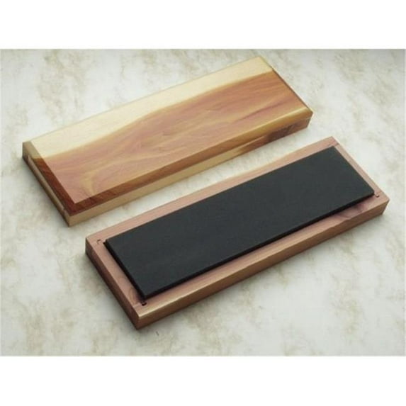 RH Preyda 30045 Surgical Black Arkansas Bench Stone Wood box, 10 x 2 x 0.75 in.
