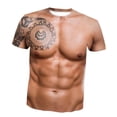 thumbnail image 2 of Funny Men' T Shirt Short Sleeve Strongman Abdominal Tops, 2 of 7